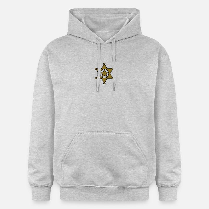 Sheriff Stern_se6 - Gildan Unisex Softstyle® Midweight Hoodie - Hellgrau meliert