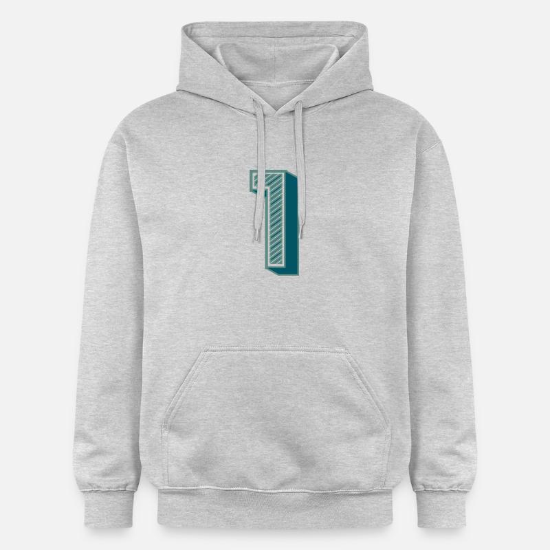 1. 1 AN. 1er ANNIVERSAIRE - Sweat à capuche Softstyle® Gildan Unisexe - gris clair chiné