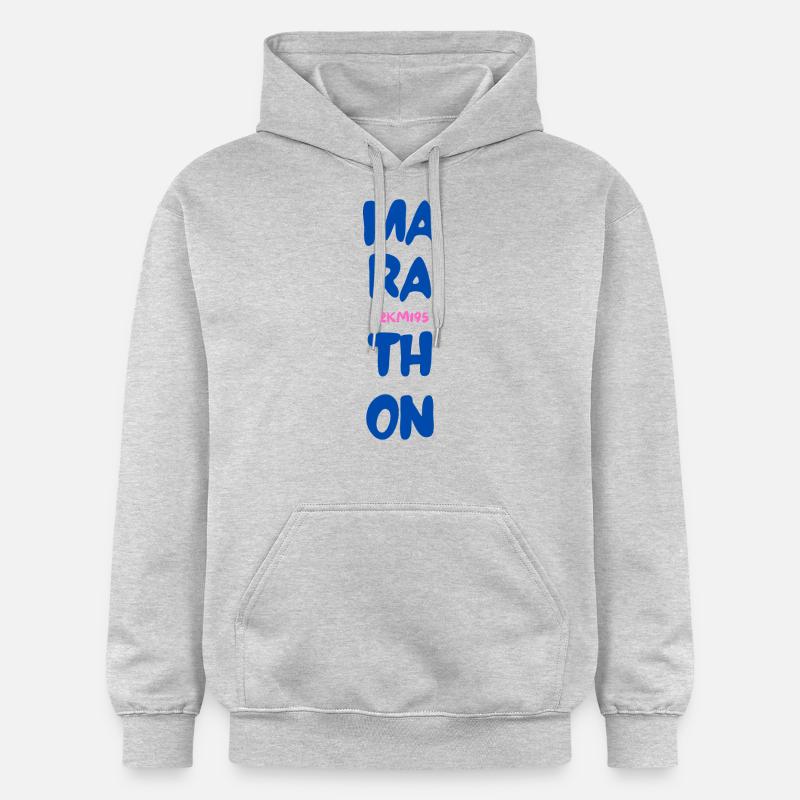 Mara 42.195 thon - Sweat à capuche Softstyle® Gildan Unisexe - gris clair chiné