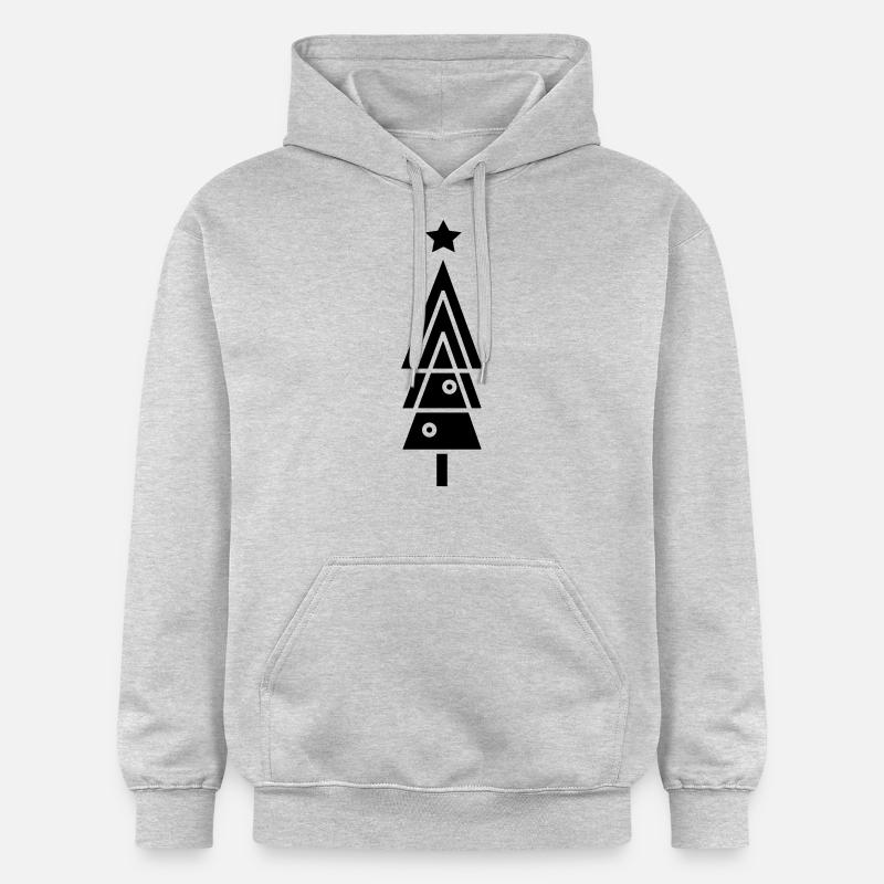 Sapin de Noël simple c1 - Sweat à capuche Softstyle® Gildan Unisexe - gris clair chiné