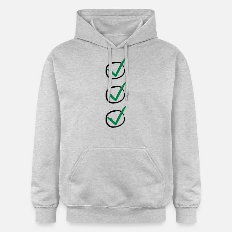 Three Checkmarks - Sweat à capuche Softstyle® Gildan Unisexe - gris clair chiné