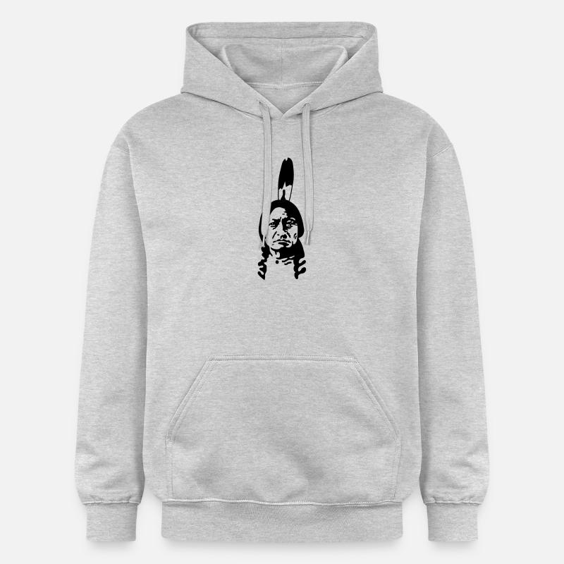 indianer_2 - Sweat à capuche Softstyle® Gildan Unisexe - gris clair chiné