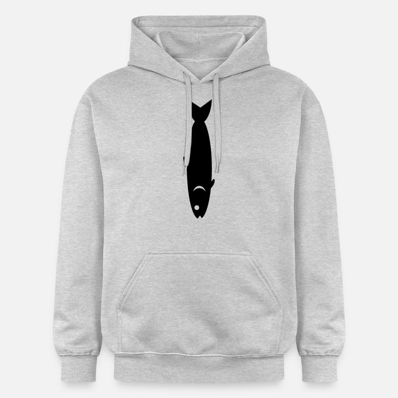 fisch_krawatte - Sweat à capuche Softstyle® Gildan Unisexe - gris clair chiné