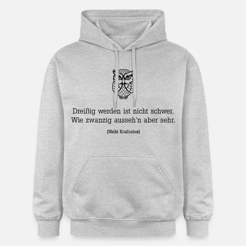 Trente ans, ce n’est pas difficile - Sweat à capuche Softstyle® Gildan Unisexe - gris clair chiné