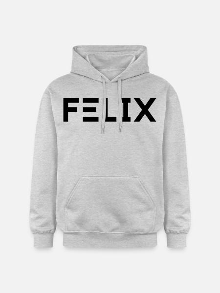 Prénom Felix - Sweat à capuche Softstyle® Gildan Unisexe - gris clair chiné