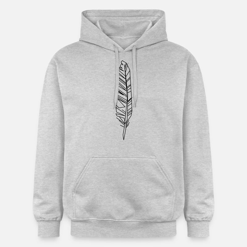 feder - Gildan Unisex Softstyle® Midweight Hoodie - Hellgrau meliert