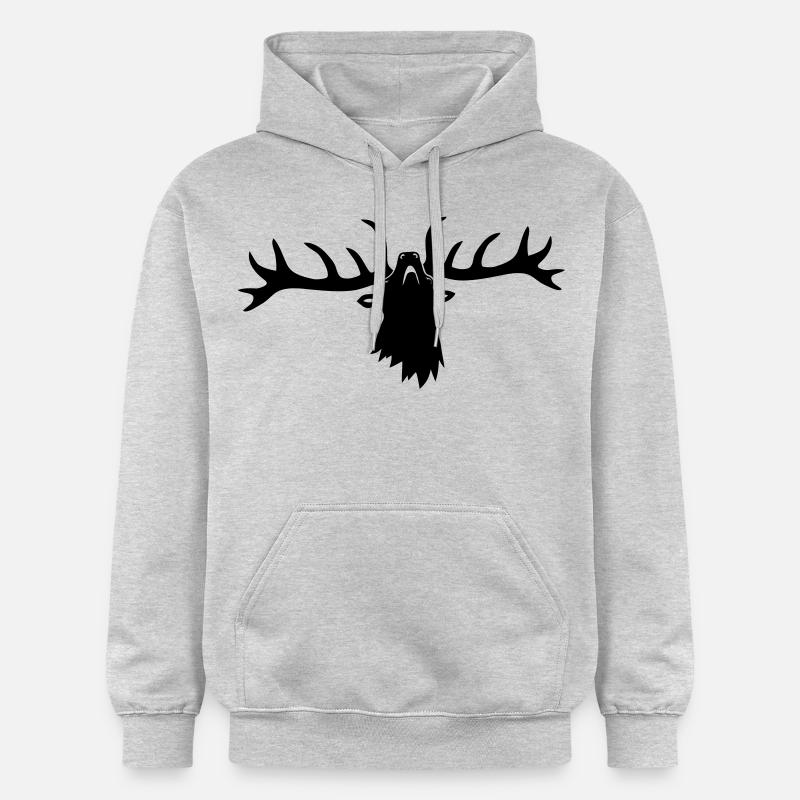 appréhender cerf bois chasseur - Sweat à capuche Softstyle® Gildan Unisexe - gris clair chiné