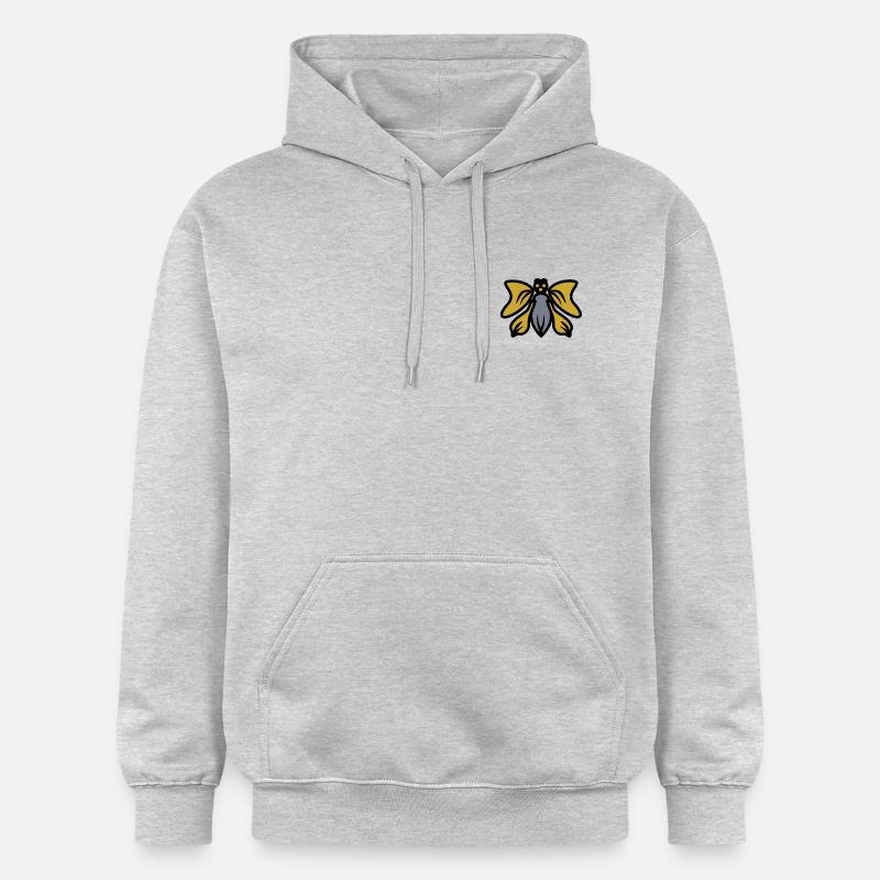 Silhouette des ailes dorées - Sweat à capuche Softstyle® Gildan Unisexe - gris clair chiné