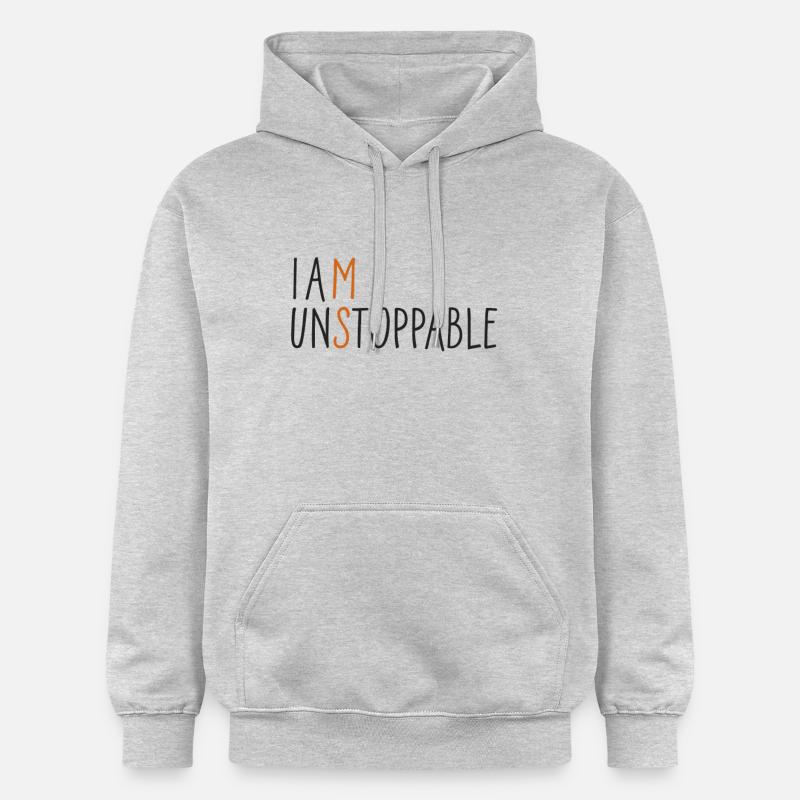Je suis Unstoppable - Sweat à capuche Softstyle® Gildan Unisexe - gris clair chiné