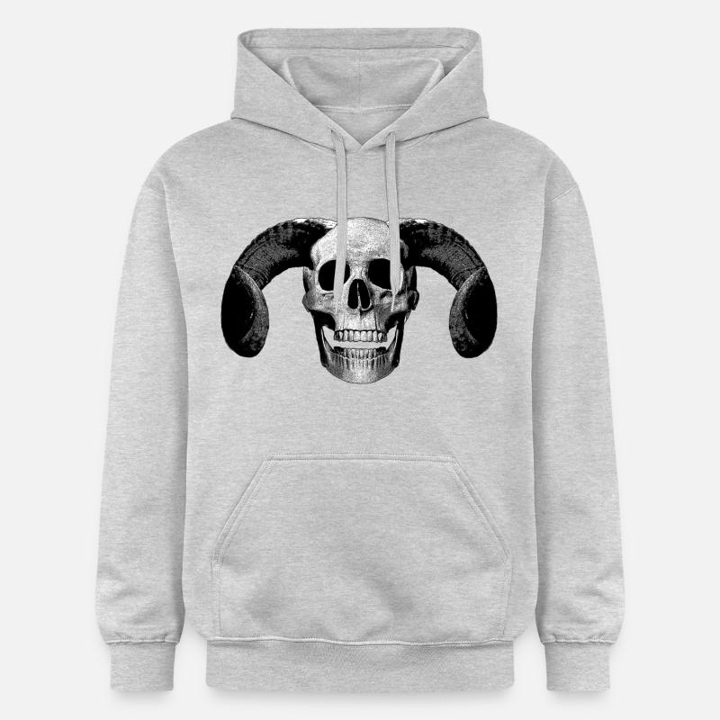 Crâne de bélier - Sweat à capuche Softstyle® Gildan Unisexe - gris clair chiné