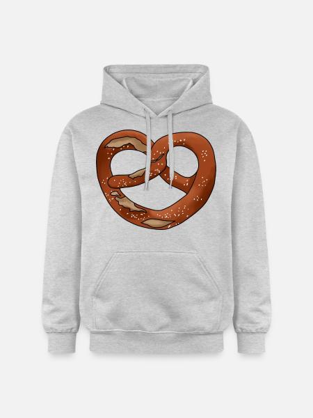 Brezel Bretzel Lauge Bayer Bretzl Pretzel Bretzeli - Felpa con cappuccio unisex Softstyle® Gildan con grammatura media - grigio chiaro melange