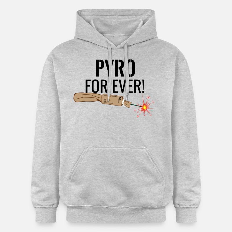 Pyro For Ever Noir - Sweat à capuche Softstyle® Gildan Unisexe - gris clair chiné