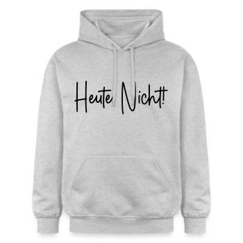 Heute nicht! - Gildan Unisex Softstyle® Midweight Hoodie - Hellgrau meliert - Vorne - Liana (172cm) & Jaron (178cm)