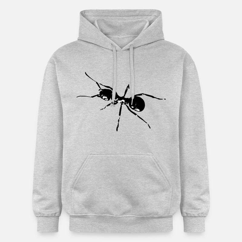 Fourmi noir / blanc / graphique - Sweat à capuche Softstyle® Gildan Unisexe - gris clair chiné
