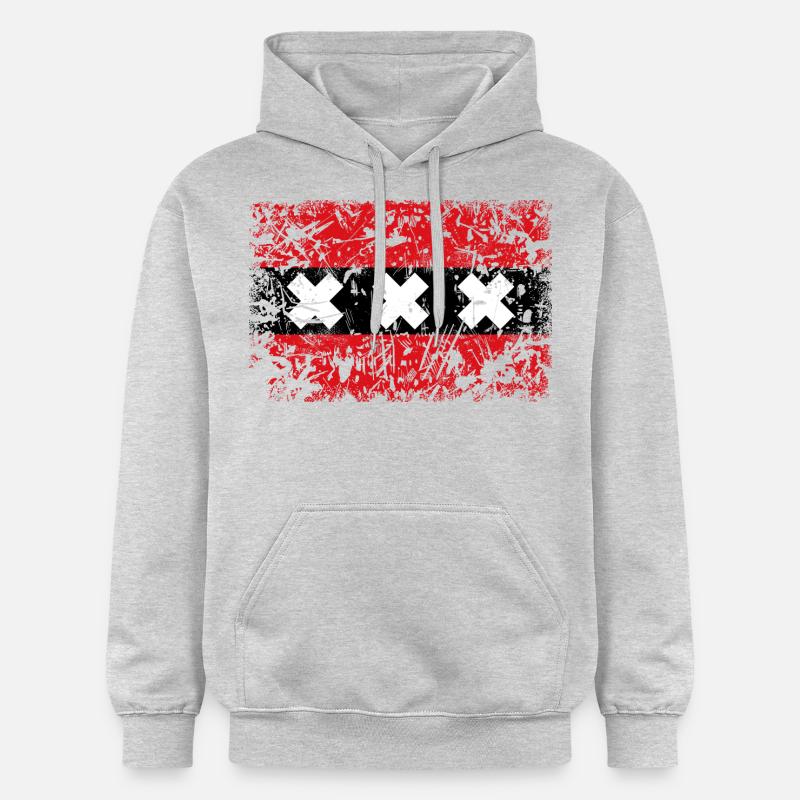 Amsterdam - Sweat à capuche Softstyle® Gildan Unisexe - gris clair chiné