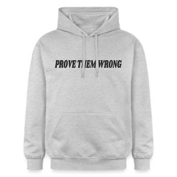 Prove Them Wrong - Sweat à capuche Softstyle® Gildan Unisexe - gris clair chiné - Devant - Liana (172cm) & Jaron (178cm)