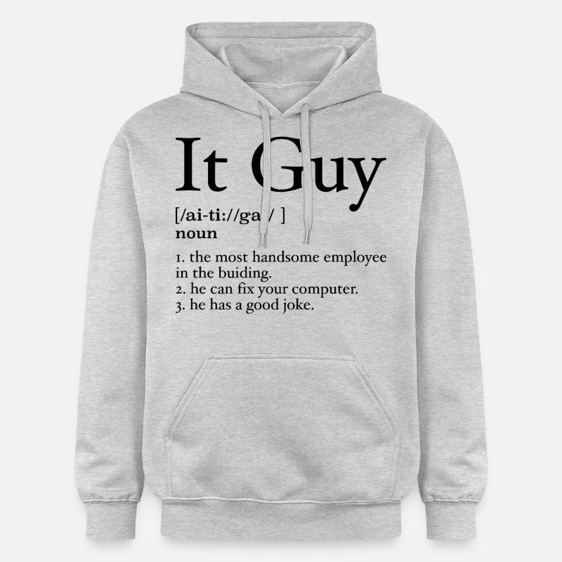 It guy definition - Sweat à capuche Softstyle® Gildan Unisexe - gris clair chiné