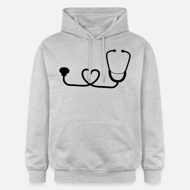 médecin médecin infirmier - Sweat à capuche Softstyle® Gildan Unisexe - gris clair chiné