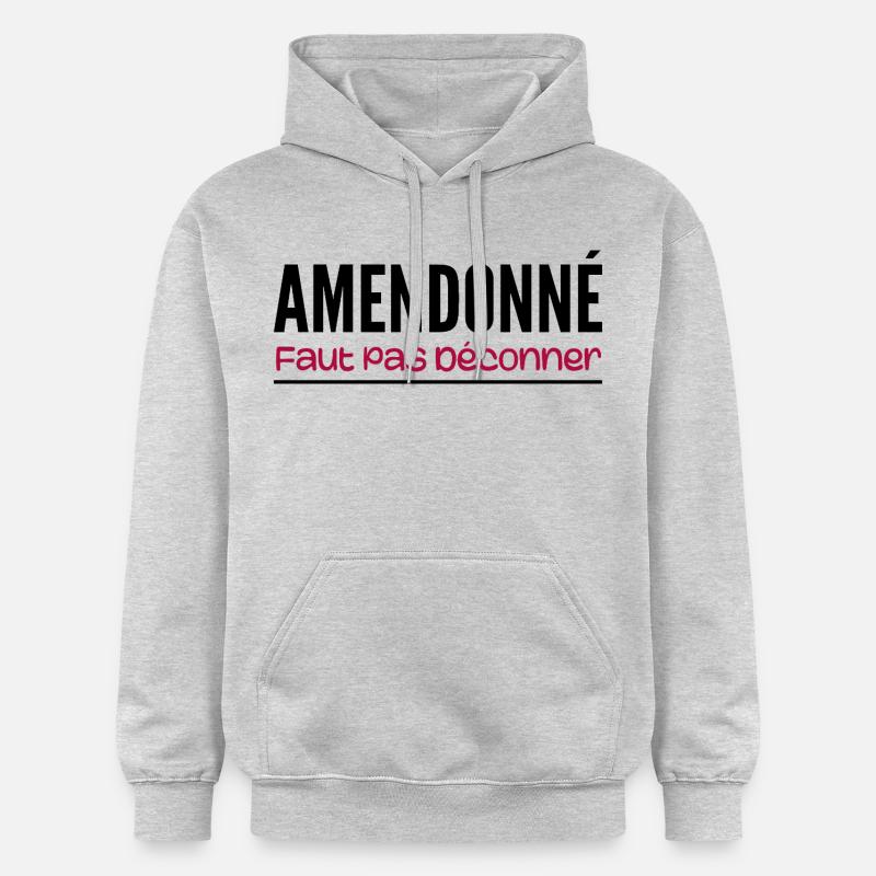 amendonné faut pas déconner - Sweat à capuche Softstyle® Gildan Unisexe - gris clair chiné