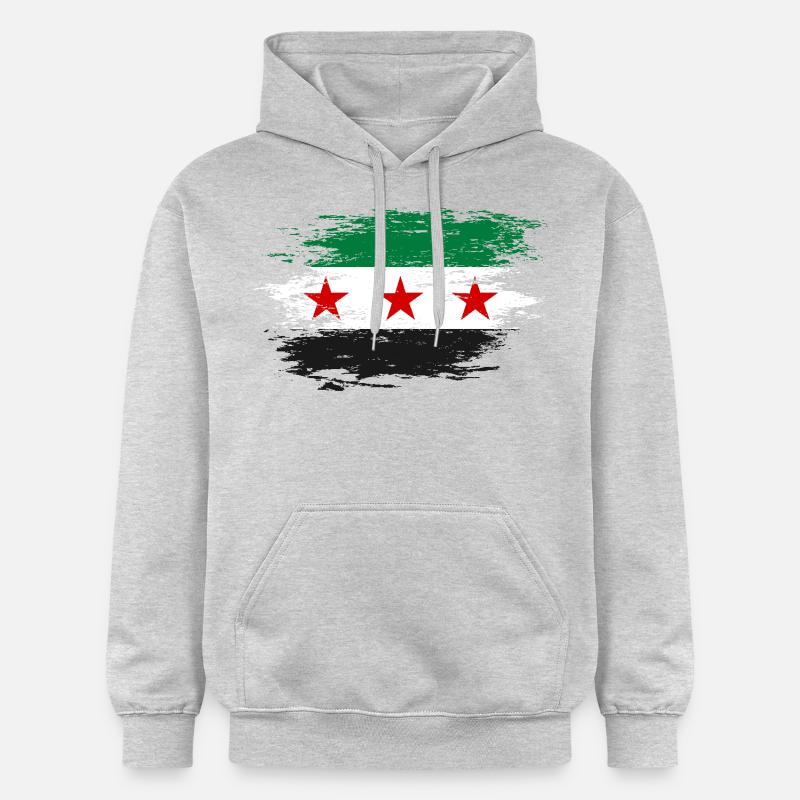Drapeau syrien utilisé - Sweat à capuche Softstyle® Gildan Unisexe - gris clair chiné