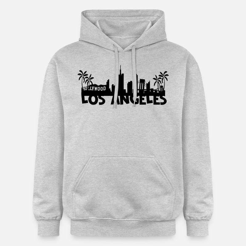 Los Angeles Skyline - Sweat à capuche Softstyle® Gildan Unisexe - gris clair chiné
