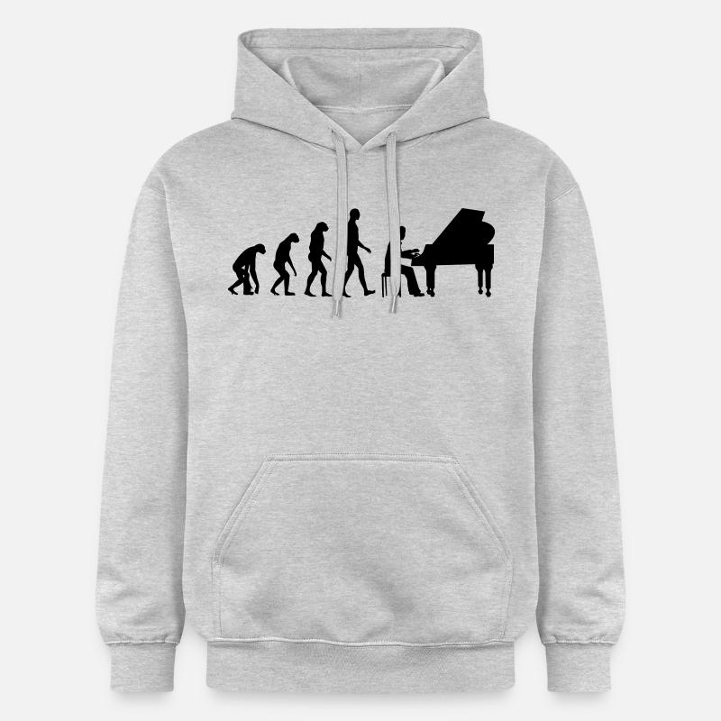 piano evolution - Gildan Unisex Softstyle® Midweight Hoodie - light heather grey