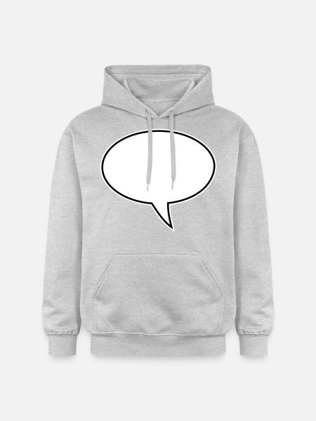 Speech bubble design right - Gildan Unisex Softstyle® Midweight Hoodie - light heather grey
