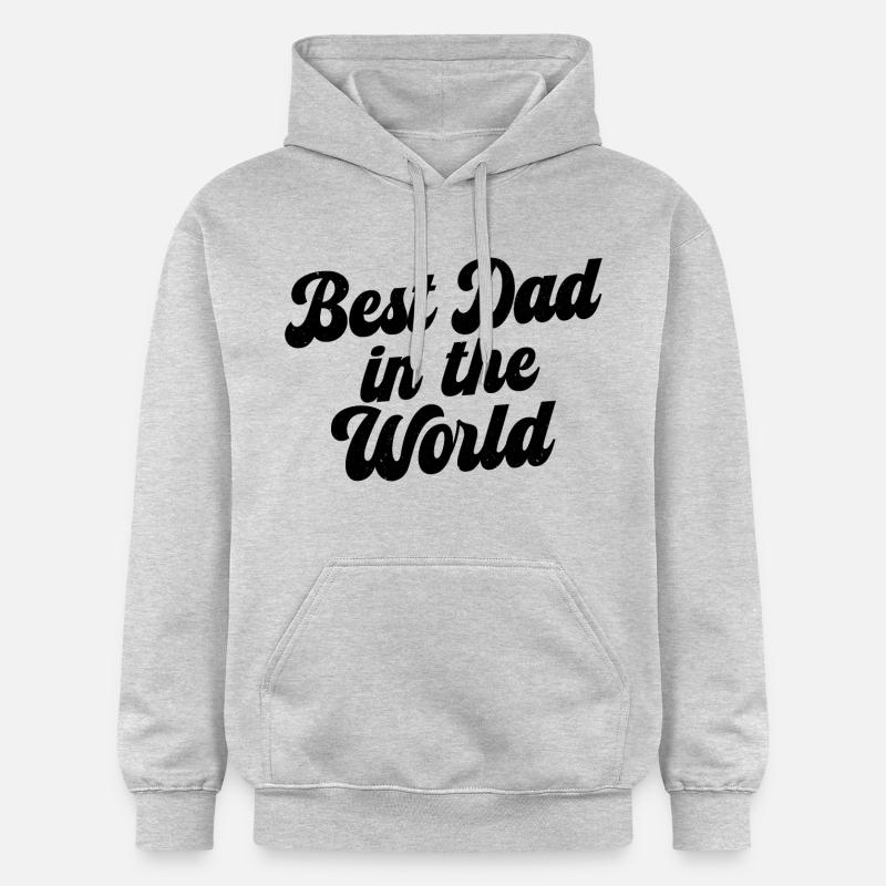 Meilleur papa du monde - Sweat à capuche Softstyle® Gildan Unisexe - gris clair chiné