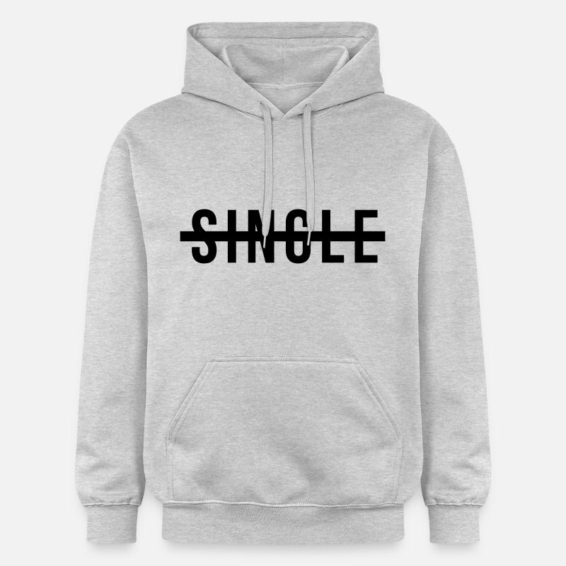 N’est plus célibataire - Sweat à capuche Softstyle® Gildan Unisexe - gris clair chiné