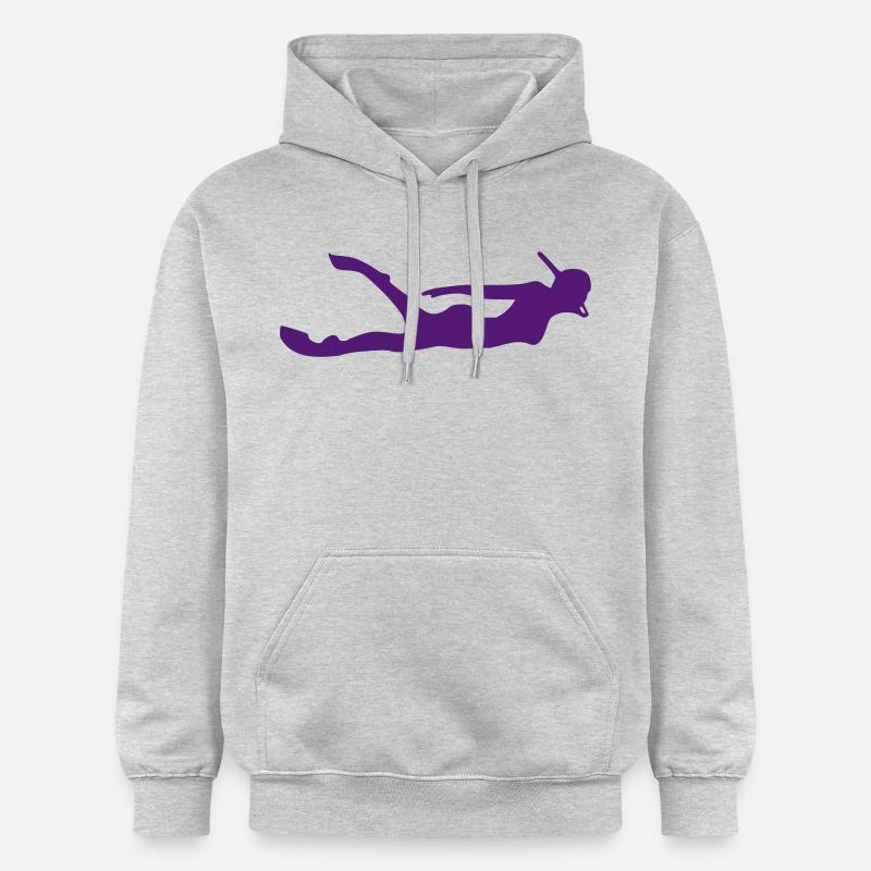 Plongée - Sweat à capuche Softstyle® Gildan Unisexe - gris clair chiné