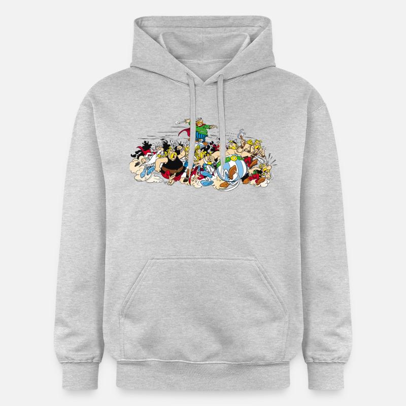 Astérix - Attaque! - Sweat à capuche Softstyle® Gildan Unisexe - gris clair chiné