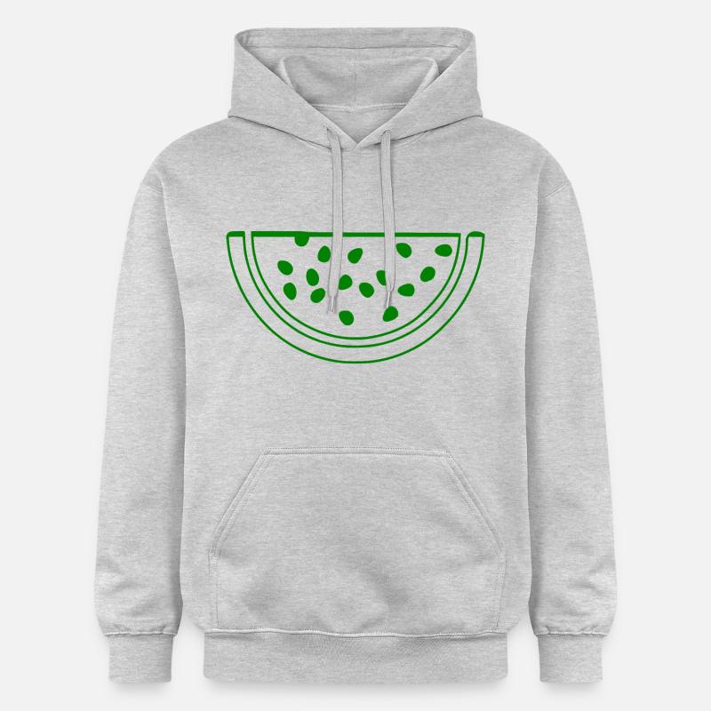 Pastèque - Sweat à capuche Softstyle® Gildan Unisexe - gris clair chiné