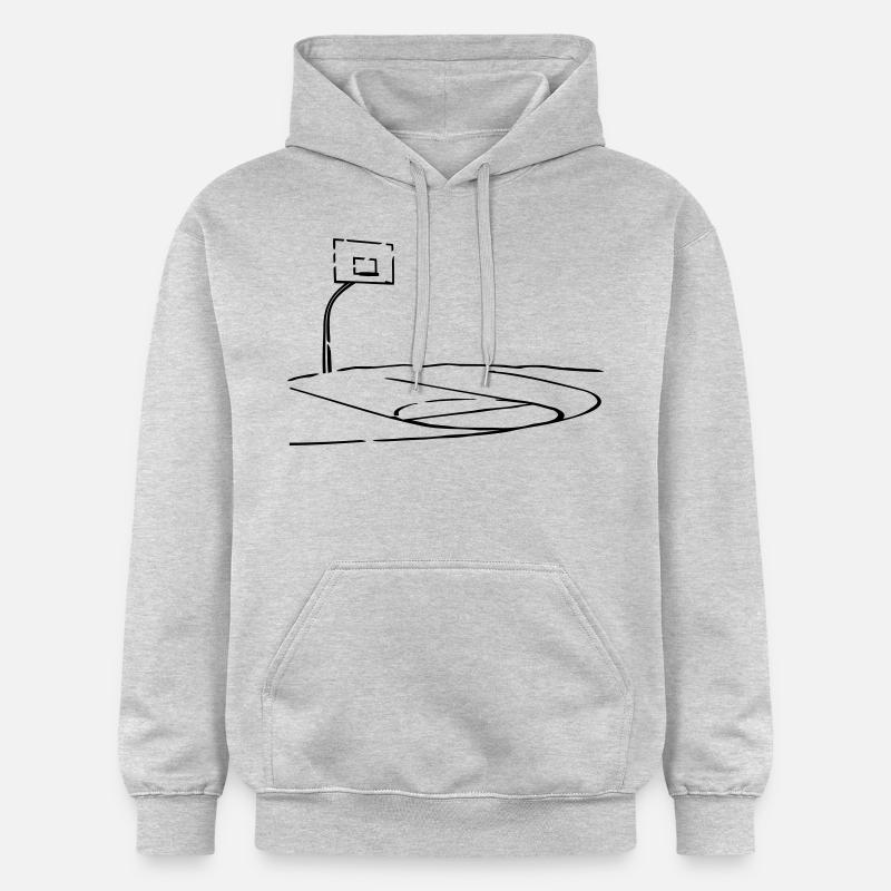 basket-ball court - Sweat à capuche Softstyle® Gildan Unisexe - gris clair chiné