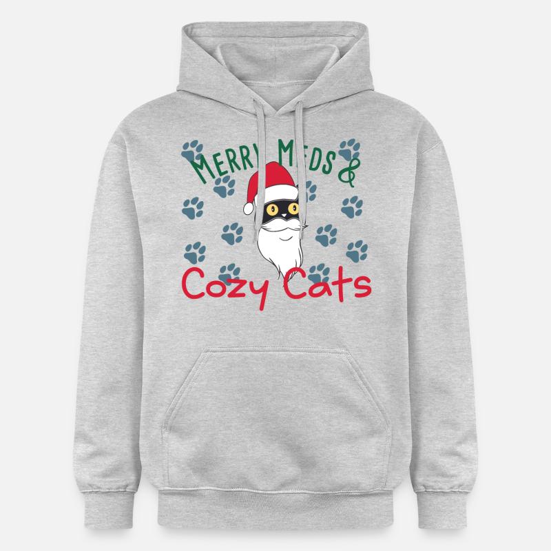 Pharmacie Noël Chats Noël - Sweat à capuche Softstyle® Gildan Unisexe - gris clair chiné