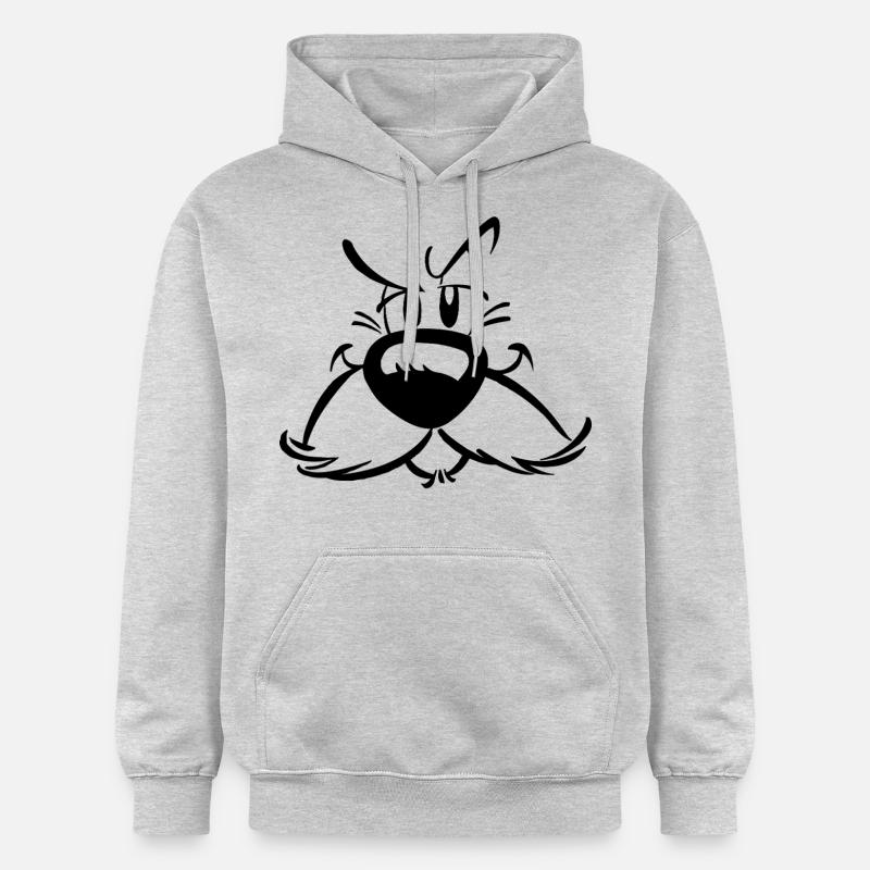 Asterix & Obelix - Idéfix Kostym - Gildan luvtröja unisex Softstyle® Midweight - ljusgråmelerad