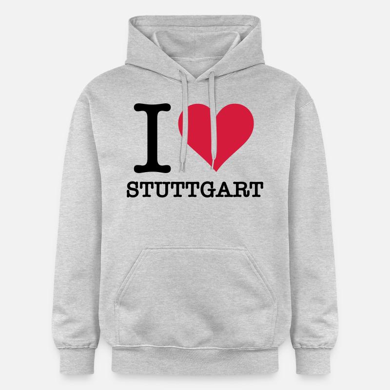 Je aime Stuttgart - Sweat à capuche Softstyle® Gildan Unisexe - gris clair chiné