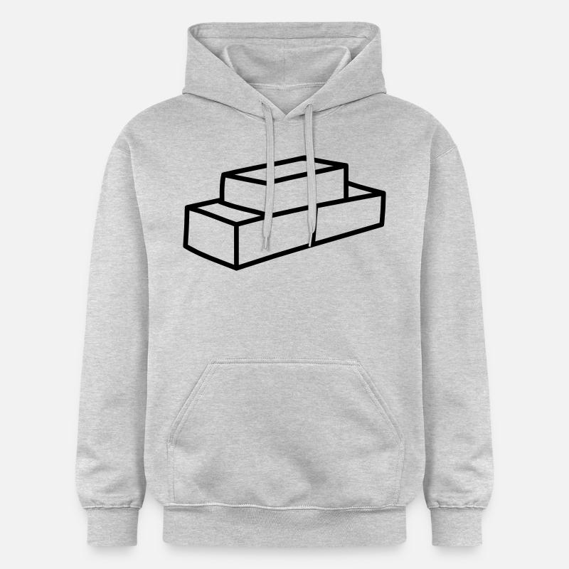 Brique - Sweat à capuche Softstyle® Gildan Unisexe - gris clair chiné