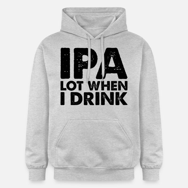 IPA Drink Beer Citation - Sweat à capuche Softstyle® Gildan Unisexe - gris clair chiné