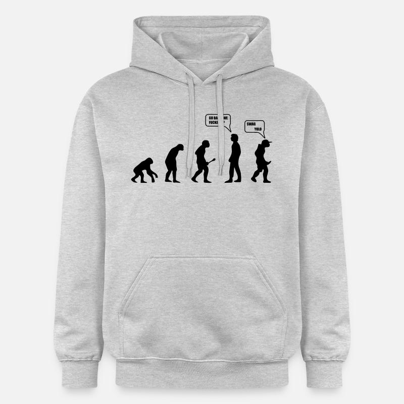 Swag Yolo Evolution - Sweat à capuche Softstyle® Gildan Unisexe - gris clair chiné