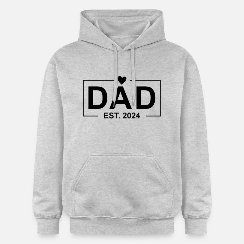 Papa Est 2024 - Sweat à capuche Softstyle® Gildan Unisexe - gris clair chiné