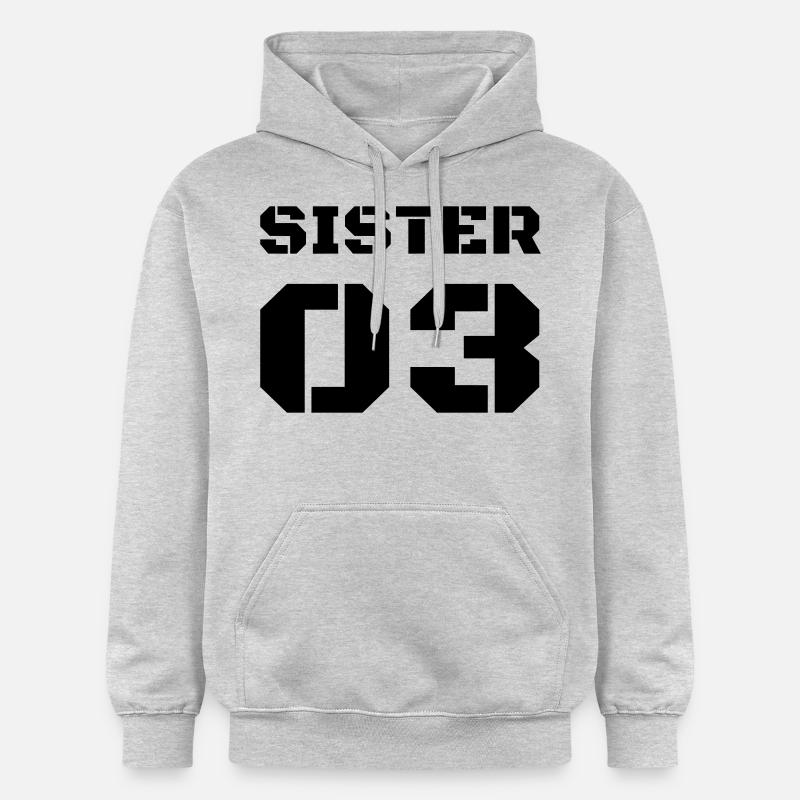 Dritte Schwester - Sister 03 - Gildan Unisex Softstyle® Midweight Hoodie - Hellgrau meliert