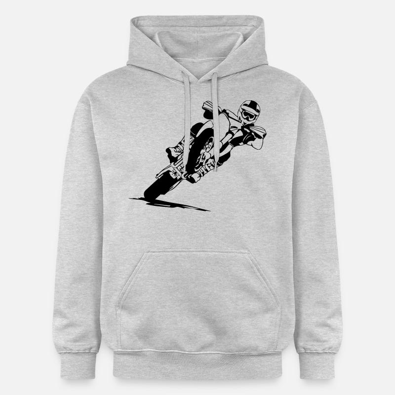 Supermoto Racing - Supermotard - Sweat à capuche Softstyle® Gildan Unisexe - gris clair chiné