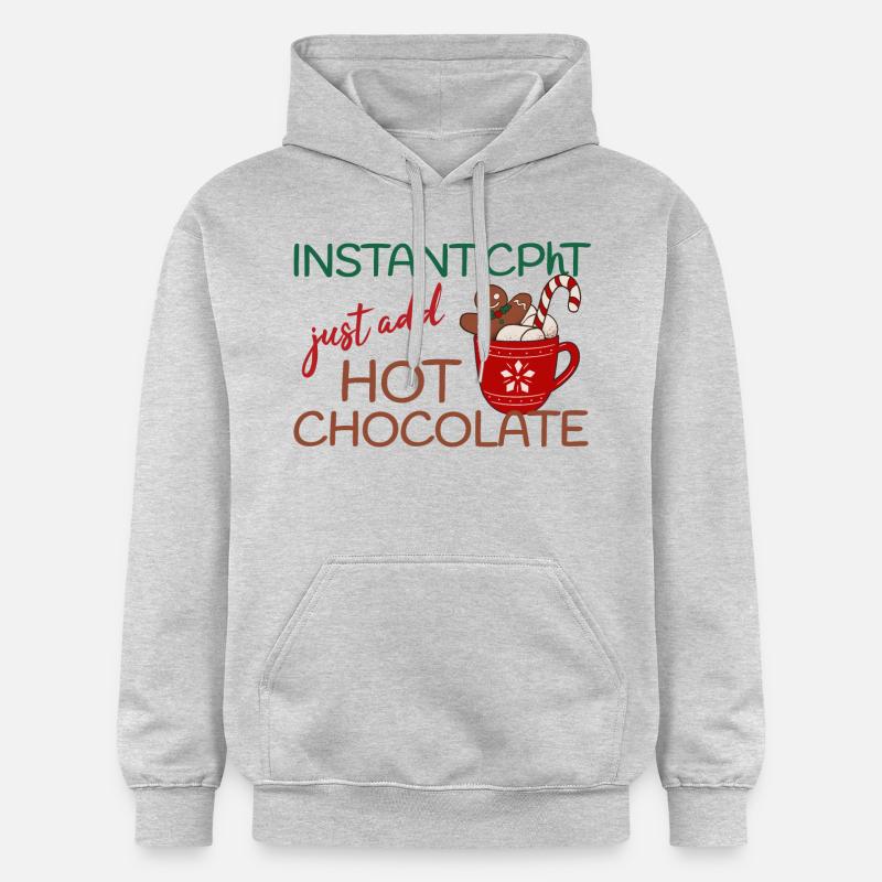 Chocolat chaud instantané CPhT Noël - Sweat à capuche Softstyle® Gildan Unisexe - gris clair chiné
