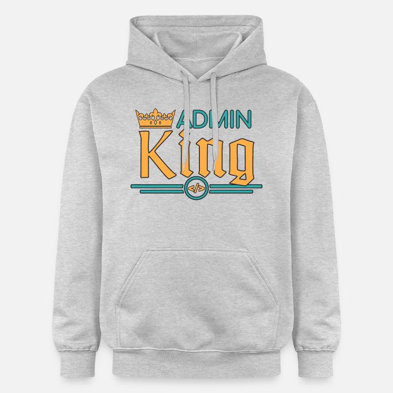 Admin King Administrateur - Sweat à capuche Softstyle® Gildan Unisexe - gris clair chiné