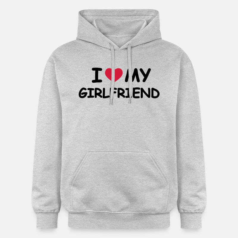 I Love My Girlfriend - Sweat à capuche Softstyle® Gildan Unisexe - gris clair chiné