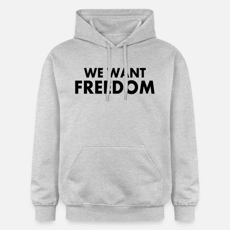 We want freedom - Sweat à capuche Softstyle® Gildan Unisexe - gris clair chiné