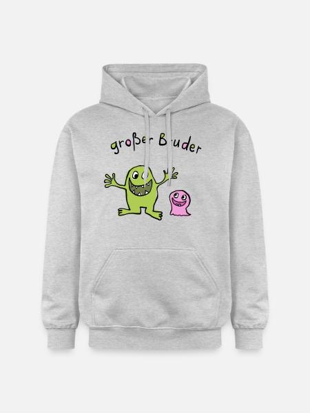 Großer Bruder - Gildan Unisex Softstyle® Midweight Hoodie - Hellgrau meliert