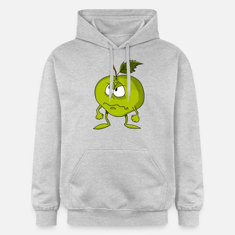 pomme verte Grim visage - Sweat à capuche Softstyle® Gildan Unisexe - gris clair chiné
