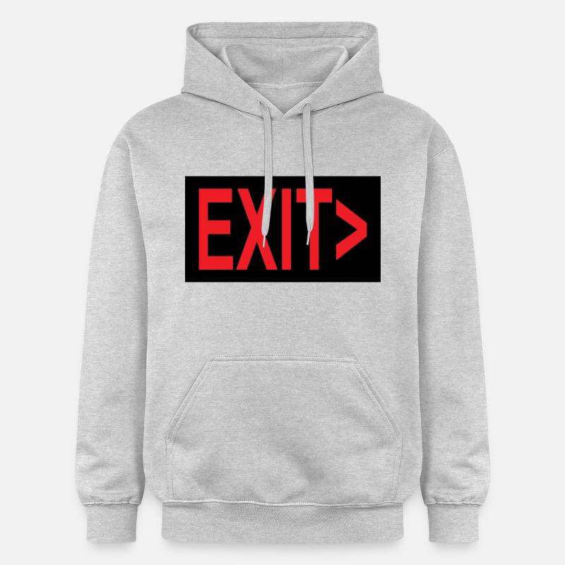 Exit / Exit / Emergency Exit - Gildan Unisex Softstyle® Midweight Hoodie - light heather grey