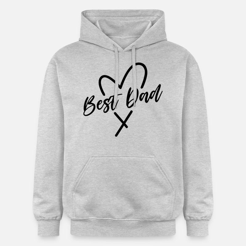 Meilleur cœur de papa - Sweat à capuche Softstyle® Gildan Unisexe - gris clair chiné